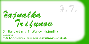 hajnalka trifunov business card